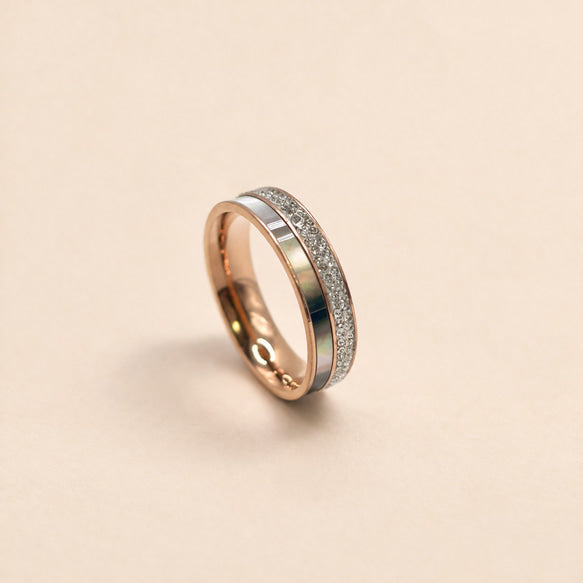 リング|シェル|サージカルステンレス│金属アレルギー対応│変色しにくい│気品ある Lumiere Shell Ring