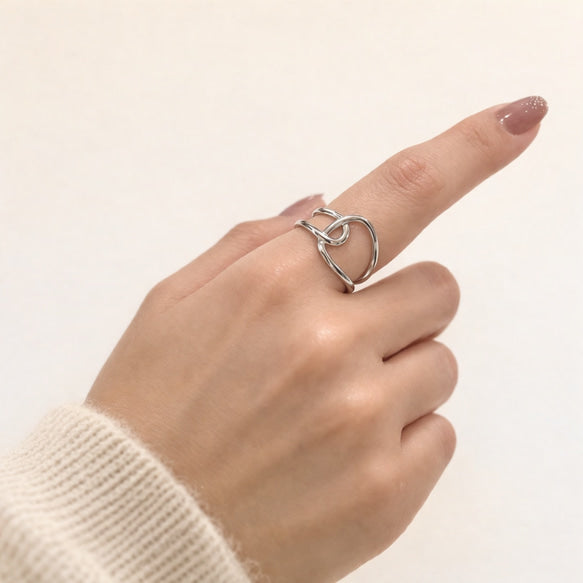 リング|オープンリング|サージカルステンレス│金属アレルギー対応│つけっぱなしOK│馴染みのいい Grace Open Ring