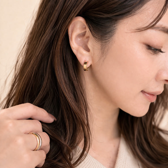 デュアルグレース・イヤークリップ│痛くなく落ちにくい!ピアスのようなイヤリング!│金属アレルギー対応│サージカルステンレス│つけっぱなし