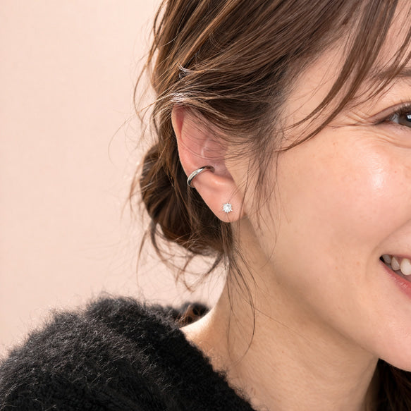 ルナイヤークリップ│痛くなく落ちにくい!ピアスのようなイヤリング!│金属アレルギー対応│サージカルステンレス│つけっぱなし