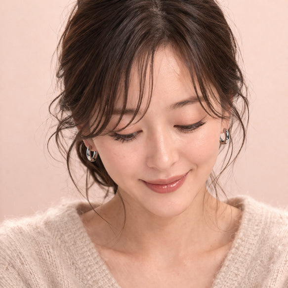 ルナイヤークリップ│痛くなく落ちにくい！ピアスのようなイヤリング！│金属アレルギー対応│サージカルステンレス│つけっぱなし