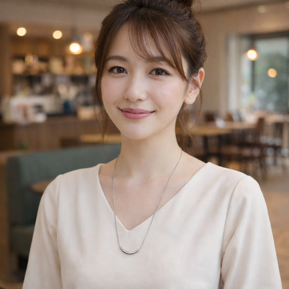 さりげなさがセンスのいいロングネックレス！│金属アレルギー対応│サージカルステンレス│つけっぱなし