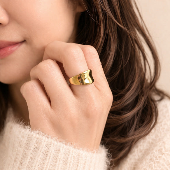 リング｜グロスリング｜サージカルステンレス│金アレ対応│つけっぱなしOK│上品ツヤ仕上げ│Gloss Ring