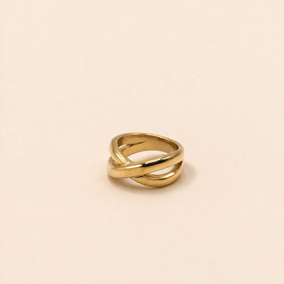 リング｜クロスデザイン｜サージカルステンレス│金属アレルギー対応│つけっぱなしOK │ Intercross Ring