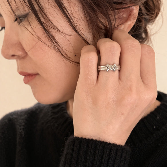 リング｜ノットデザイン｜サージカルステンレス│金アレ対応│つけっぱなしOK│頼れる Knot of Elegance Ring