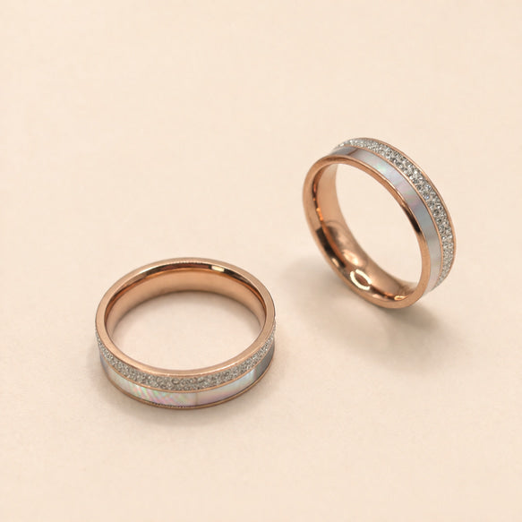 リング｜シェル｜サージカルステンレス│金属アレルギー対応│変色しにくい│気品ある Lumiere Shell Ring