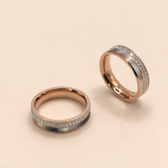 リング｜シェル｜サージカルステンレス│金属アレルギー対応│変色しにくい│気品ある Lumiere Shell Ring