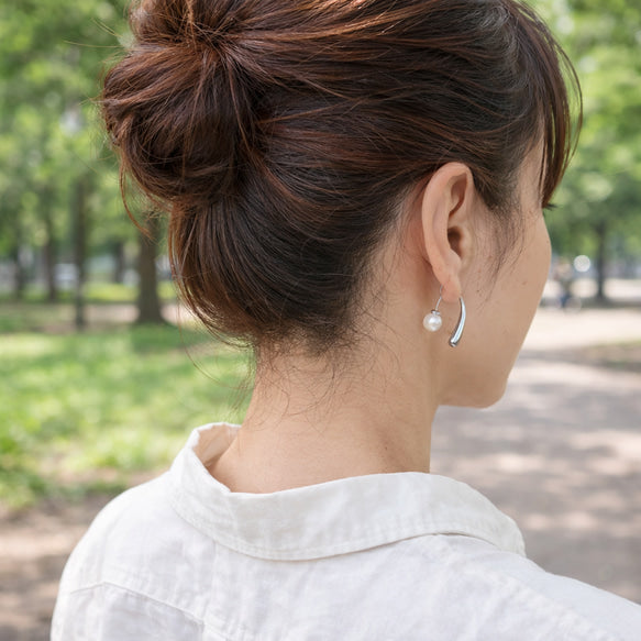 Pearl Catch Loop Pierce｜パールキャッチ ピアス｜サージカルステンレス｜金属アレルギー対応｜つけっぱなしOK