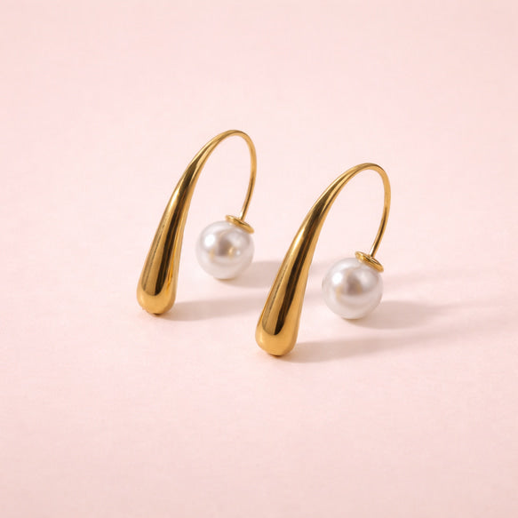 Pearl Catch Loop Pierce｜パールキャッチ ピアス｜サージカルステンレス｜金属アレルギー対応｜つけっぱなしOK
