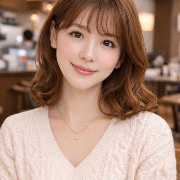 お気に入りの香水瓶のようなスクエアネックレス│金属アレルギー対応│サージカルステンレス│つけっぱなし