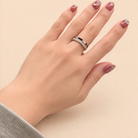 リング｜シェル｜サージカルステンレス│金属アレルギー対応│変色しにくい│気品ある Lumiere Shell Ring